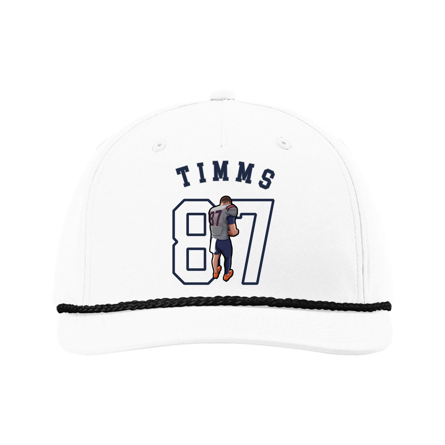 Five-Panel Classic Rope Cap — Shirsey Arch in White