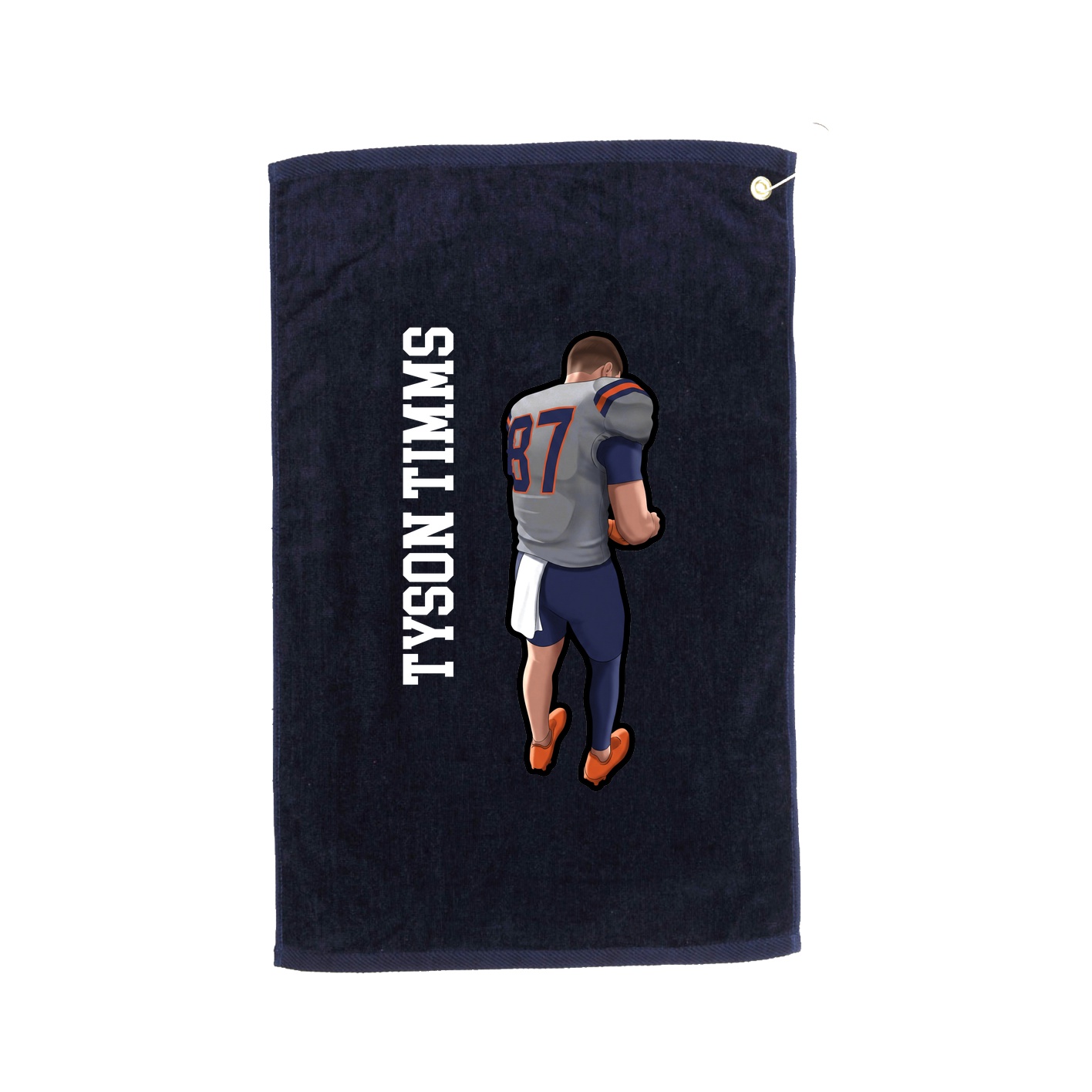 Golf Towel — Name Vertical in Navy