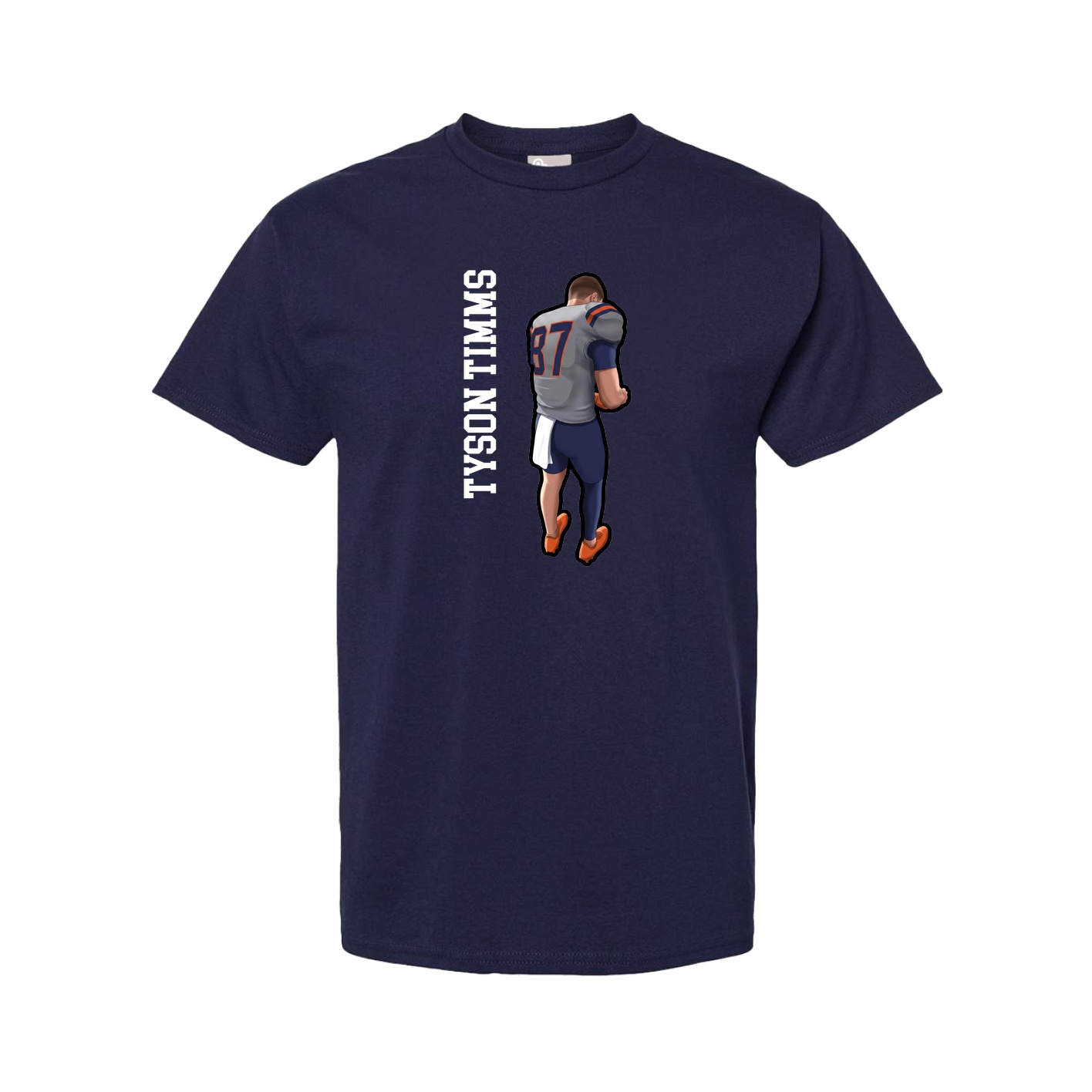 Tee — Name Vertical in Navy
