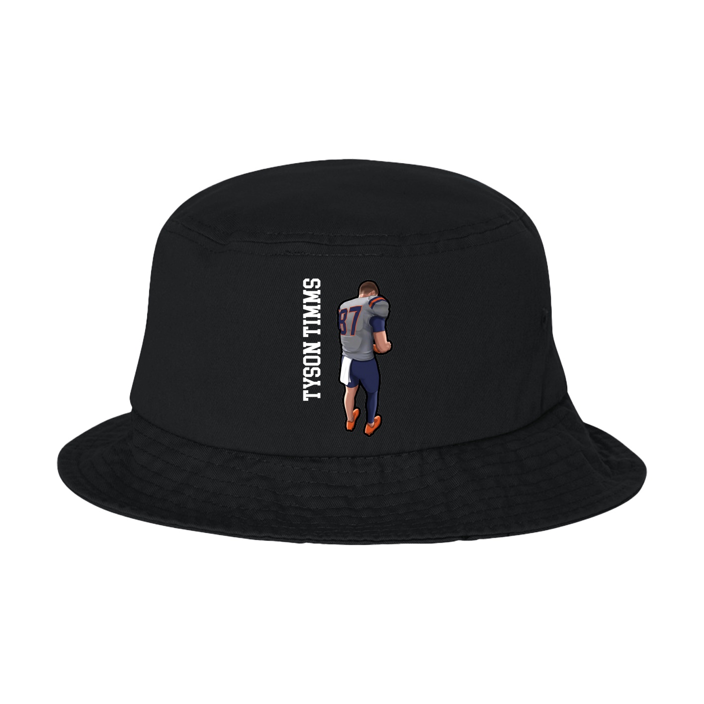 Bucket Cap — Name Vertical in Black
