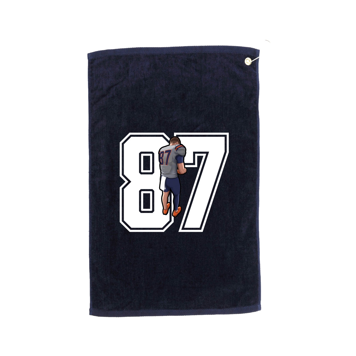 Golf Towel — Number in Navy
