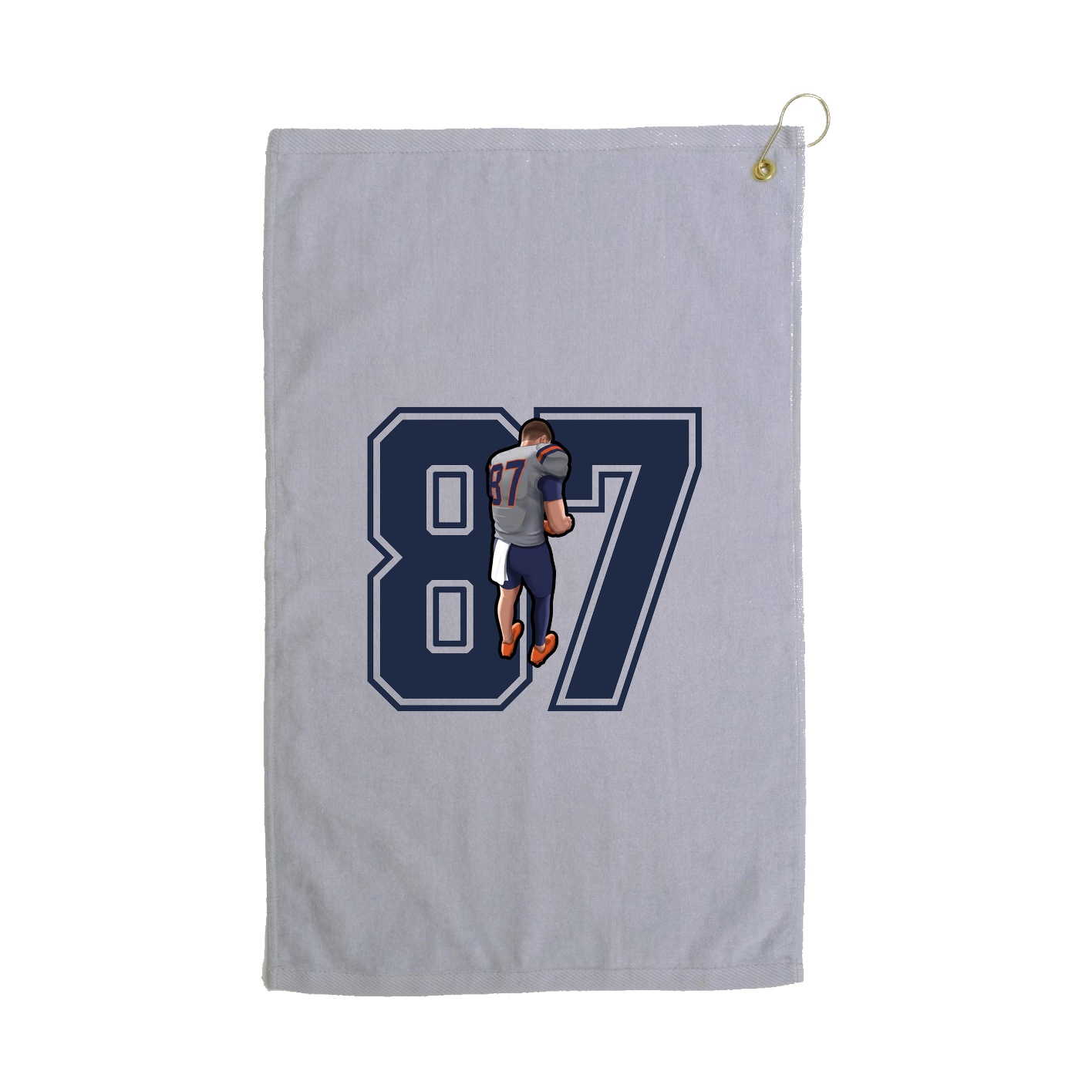 Golf Towel — Number in Grey