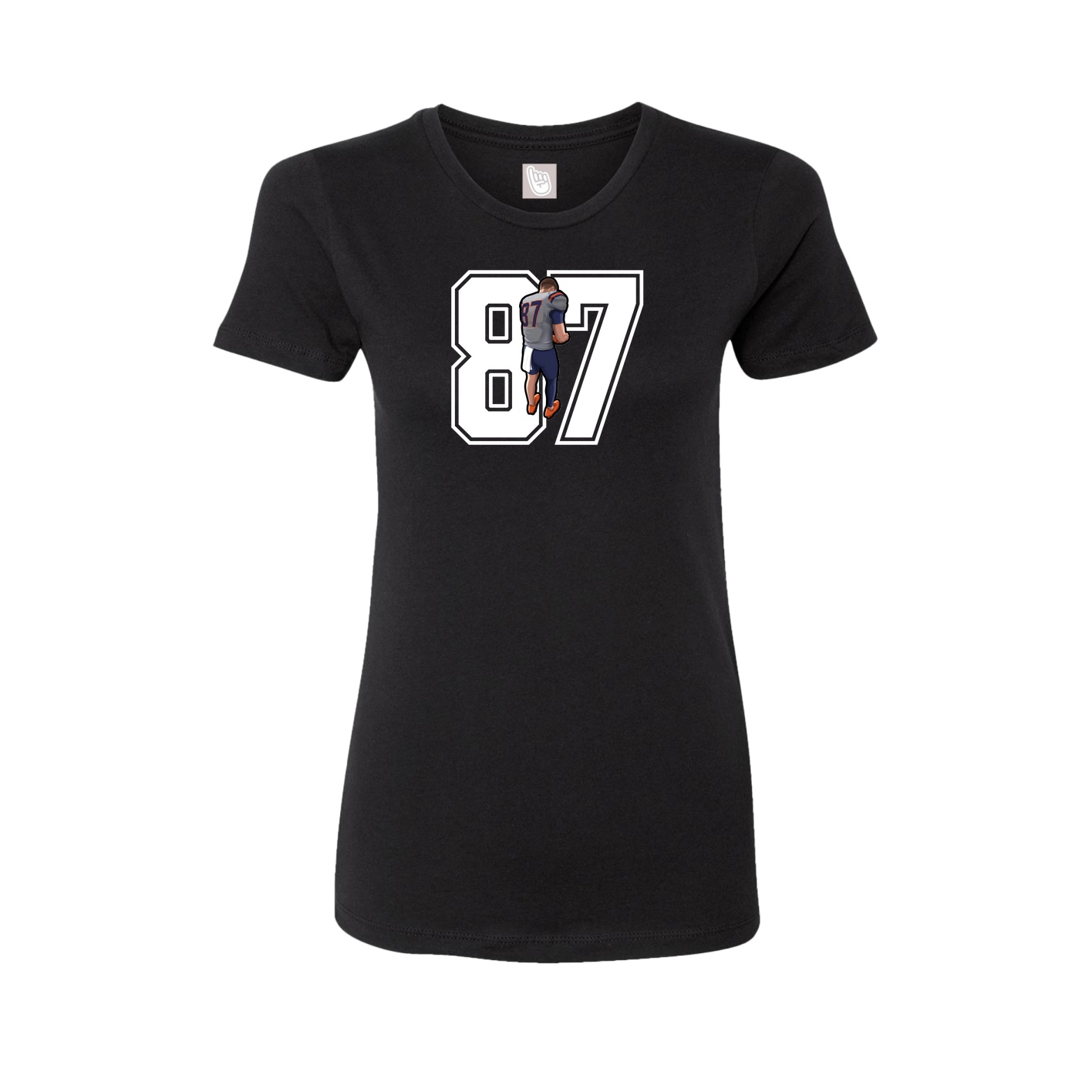 Womens Tee — Number in Black