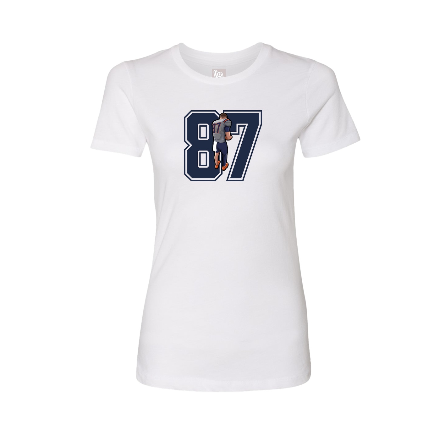 Womens Tee — Number in White