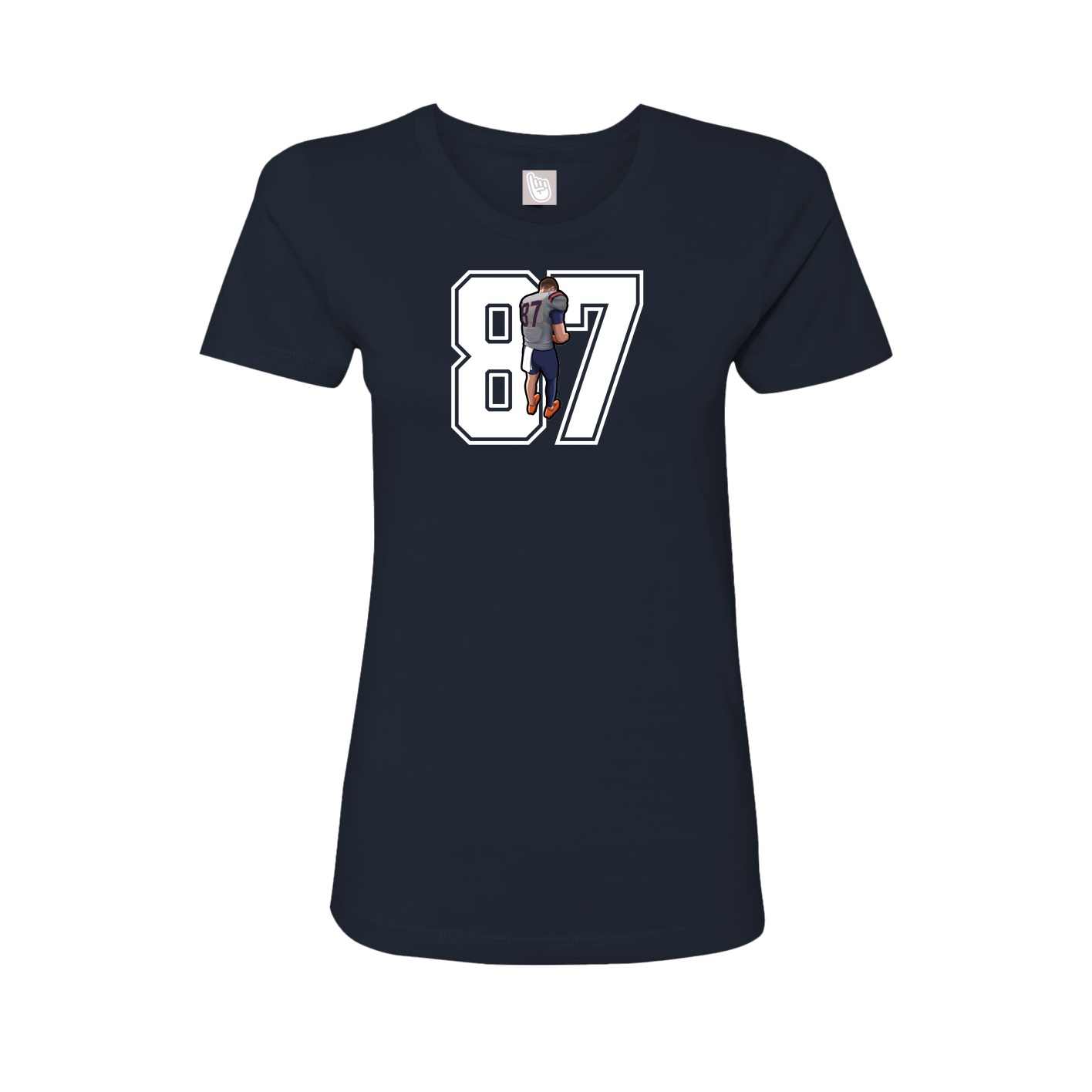 Womens Tee — Number in Navy