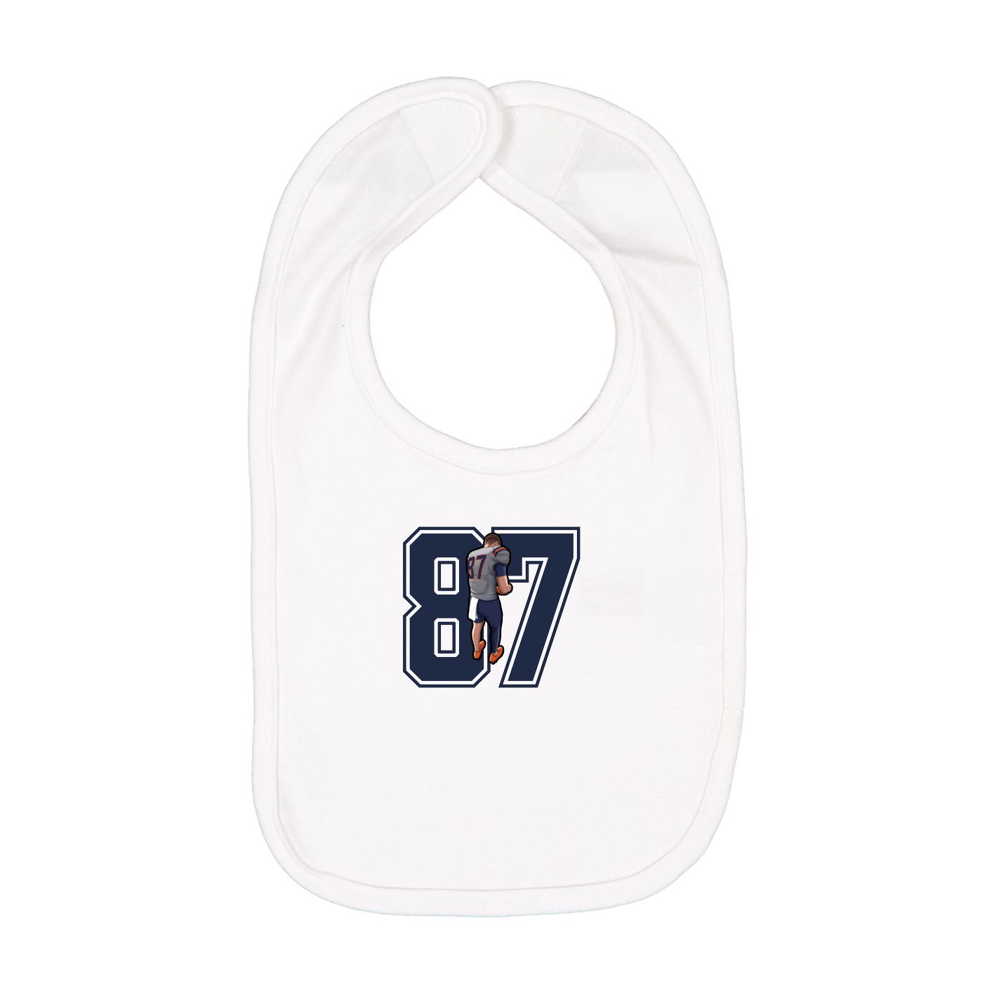 Infant Bib — Number in White