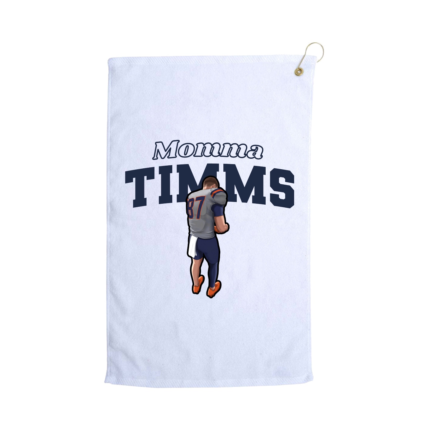 Golf Towel — Mothers Day Block in White