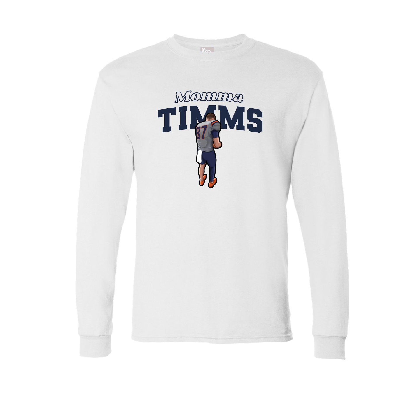 Long Sleeve Tee — Mothers Day Block in White