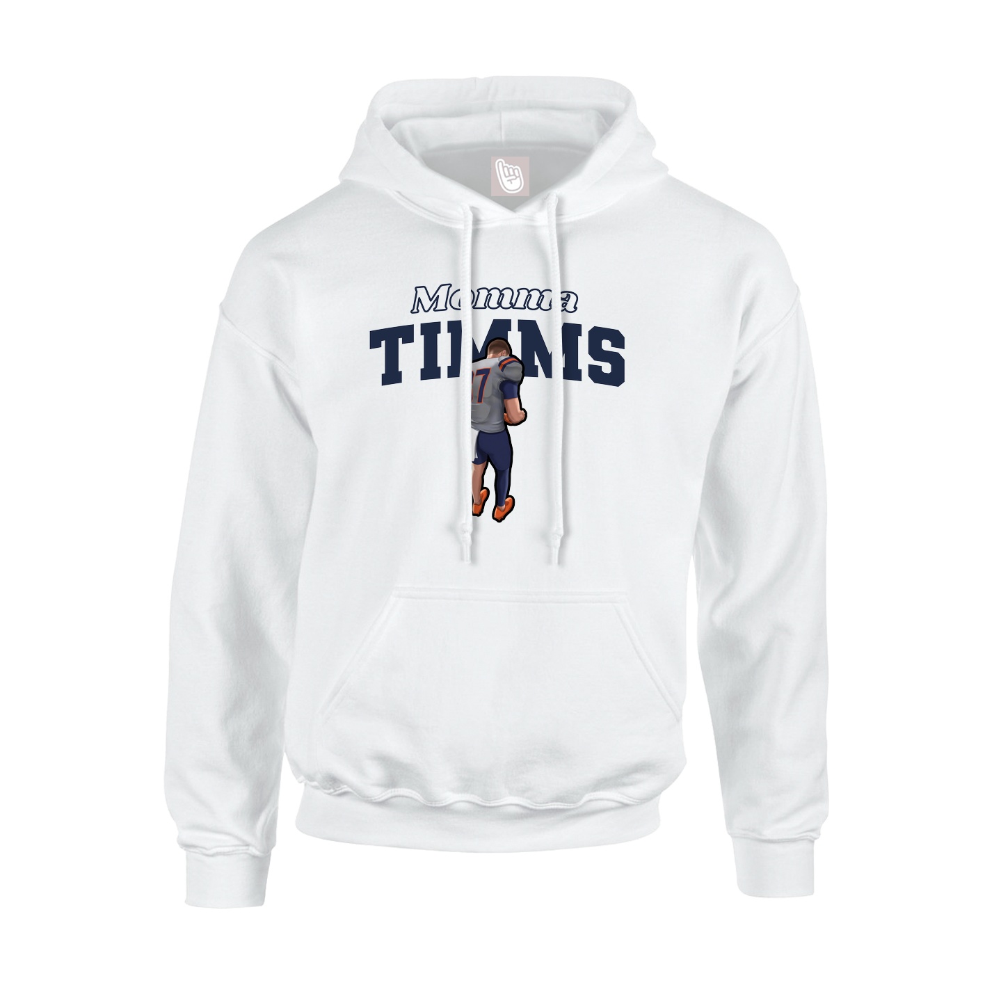 Youth Hoodie — Mothers Day Block in White