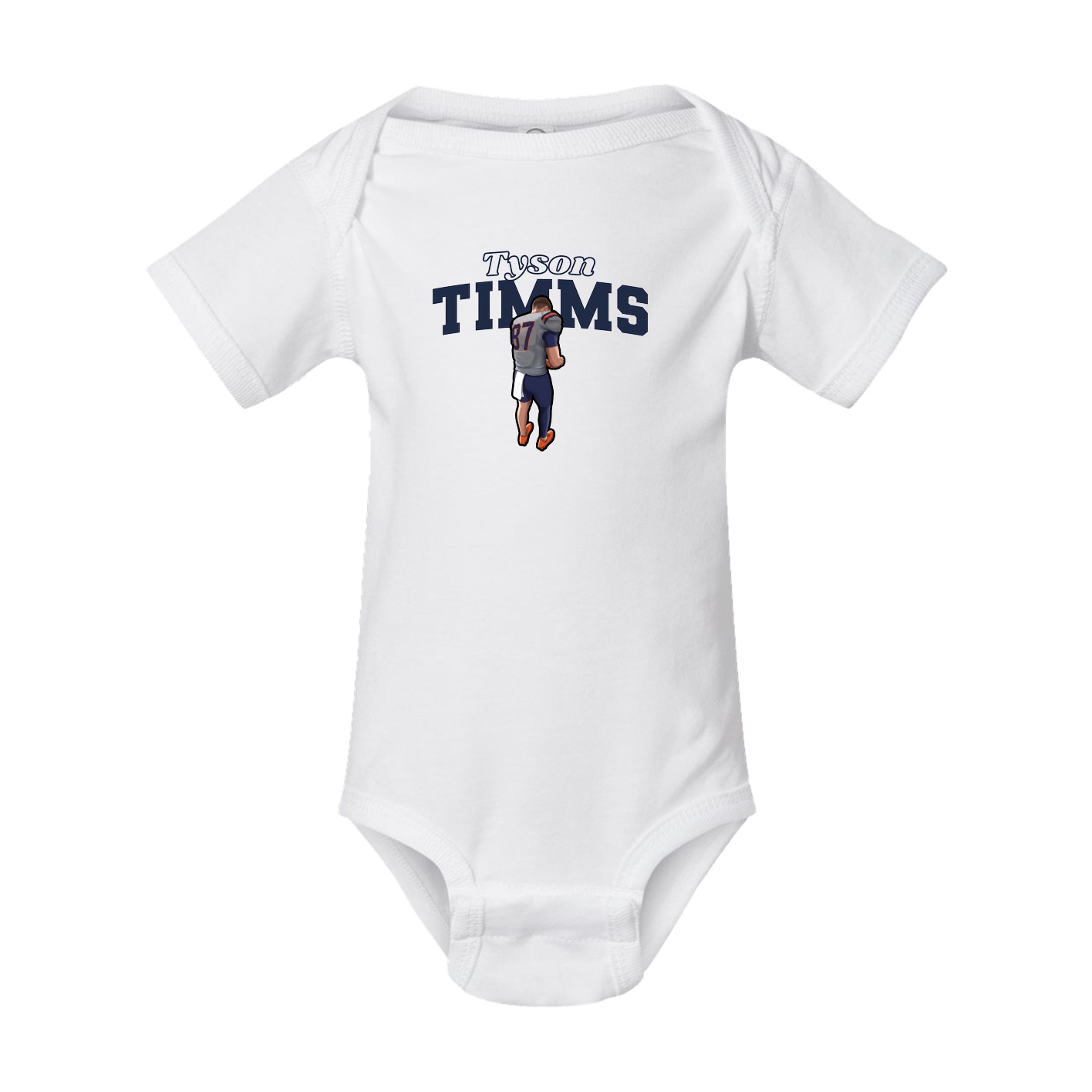 Baby Onesie — Name Arch in White