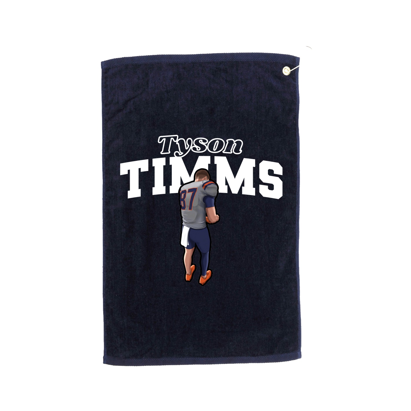 Golf Towel — Name Arch in Navy