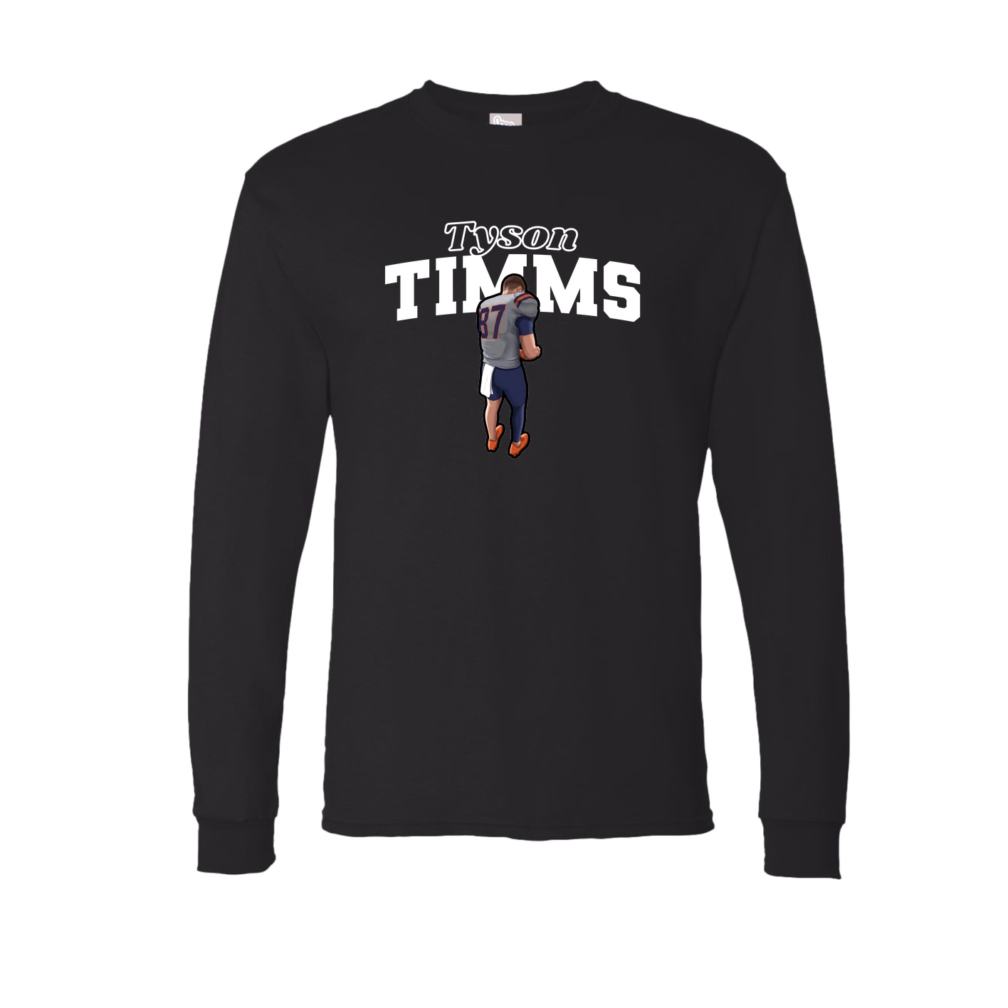 Long Sleeve Tee — Name Arch in Black