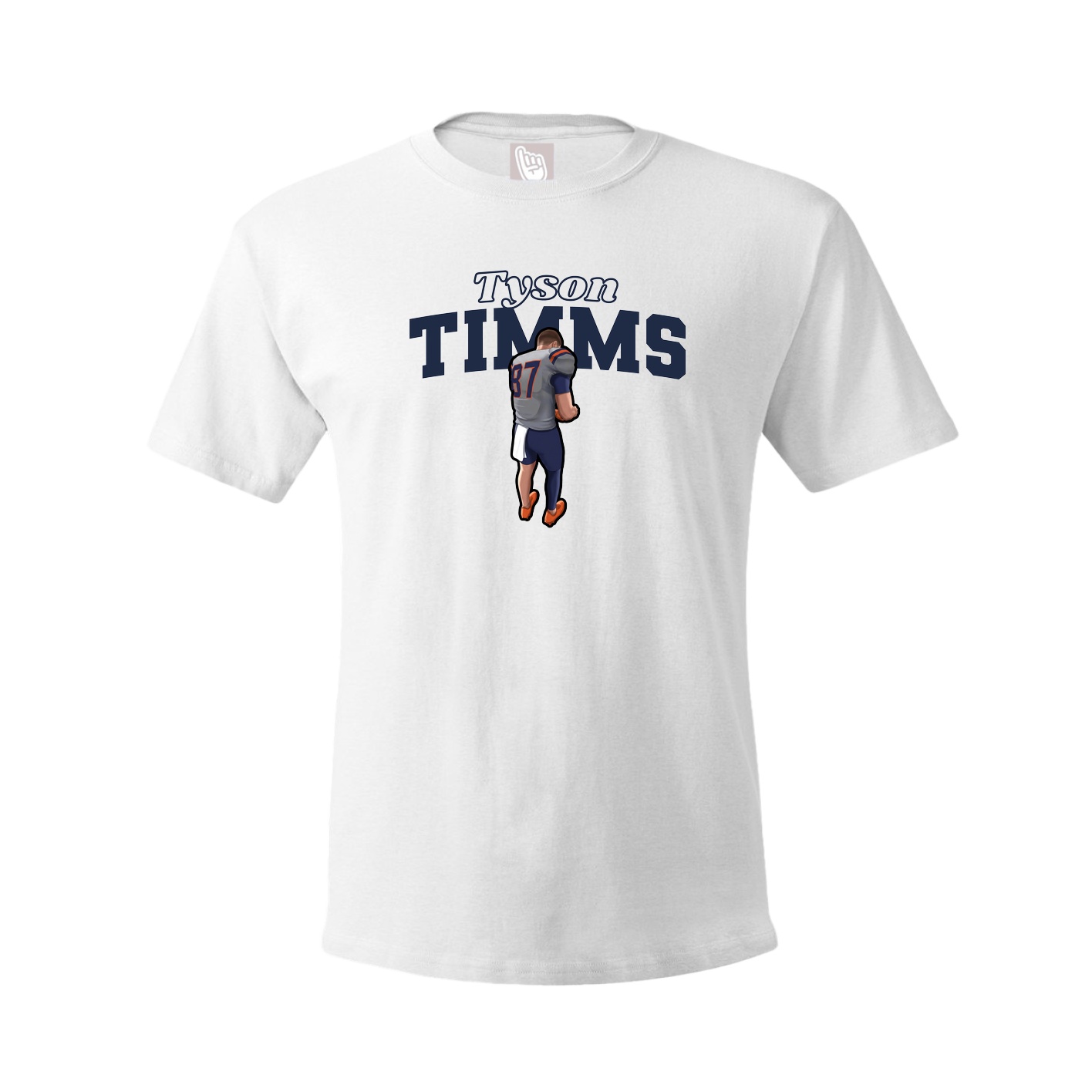 Youth Tee — Name Arch in White