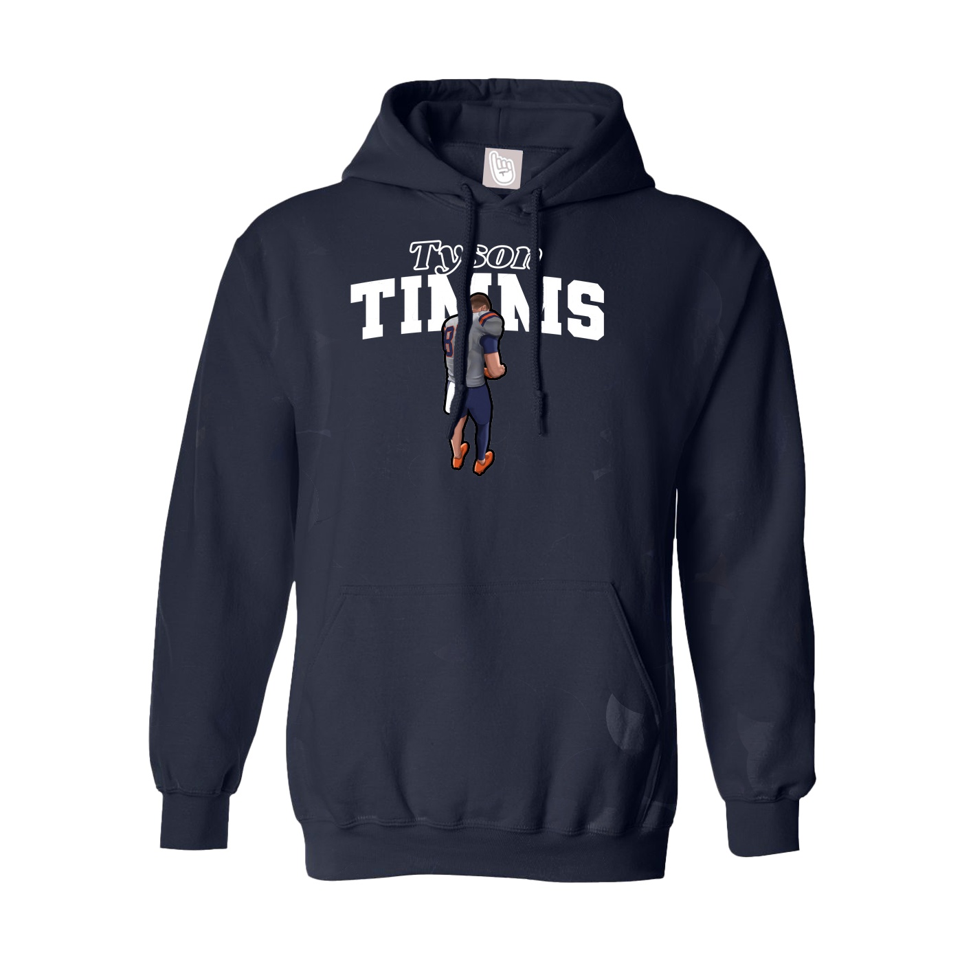 Youth Hoodie — Name Arch in Navy