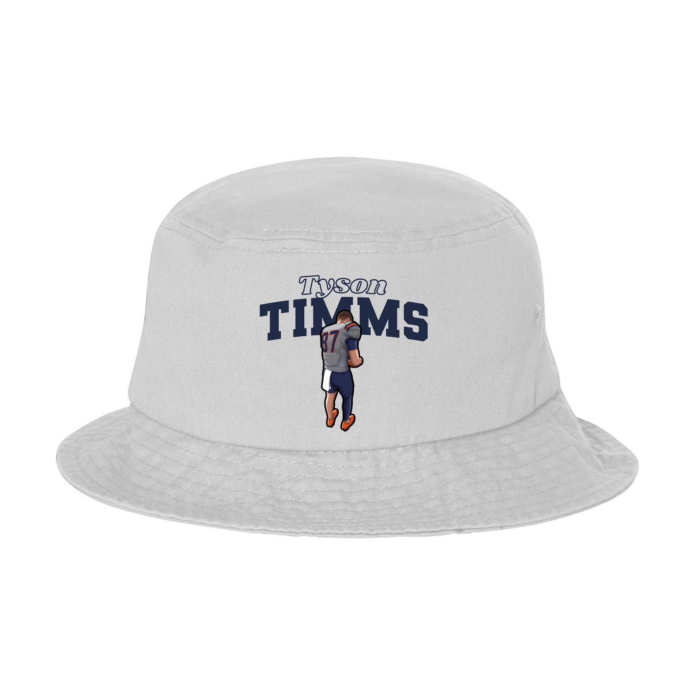 Bucket Cap — Name Arch in White