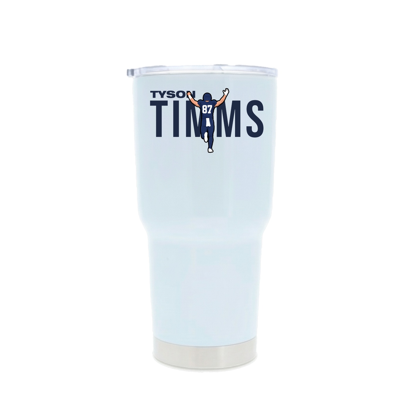 30oz Stainless Steel Tumbler — Player Name in White
