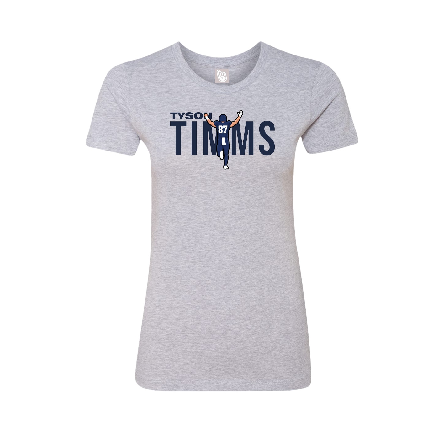 Womens Tee — Player Name in Grey