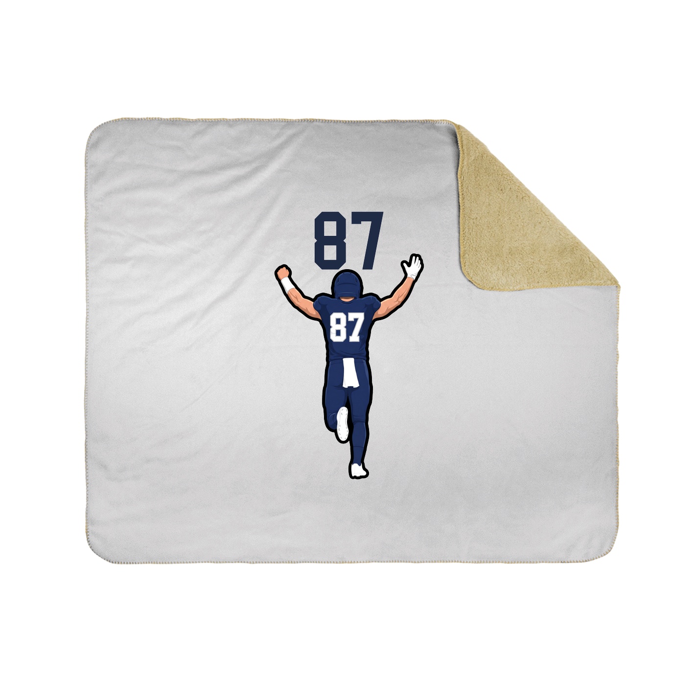 Throw Blanket — Number Top in White
