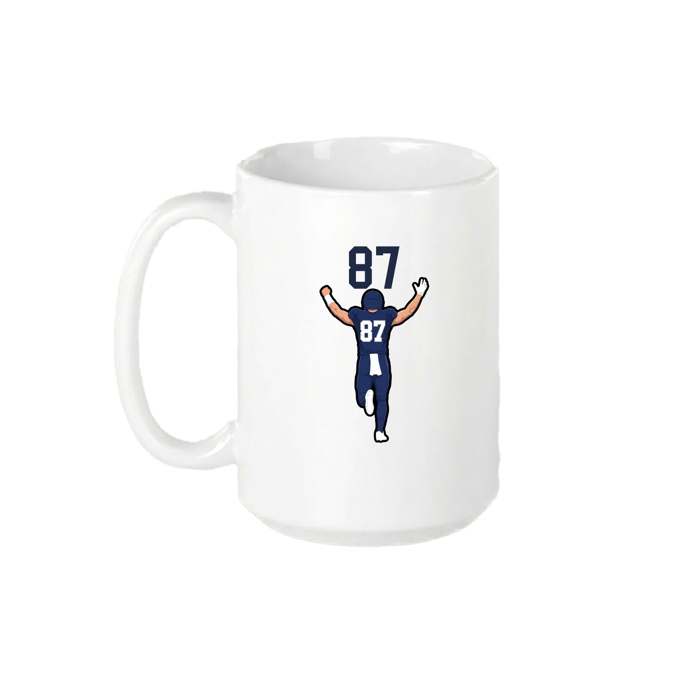 15oz Coffee Mug — Number Top in White