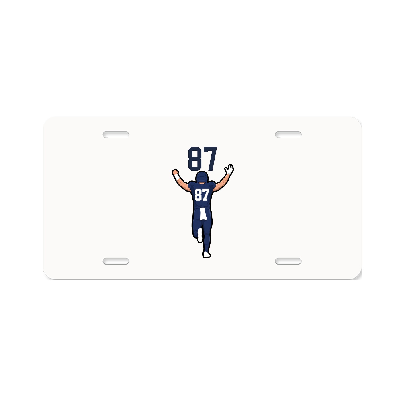 License Plate — Number Top in Classic