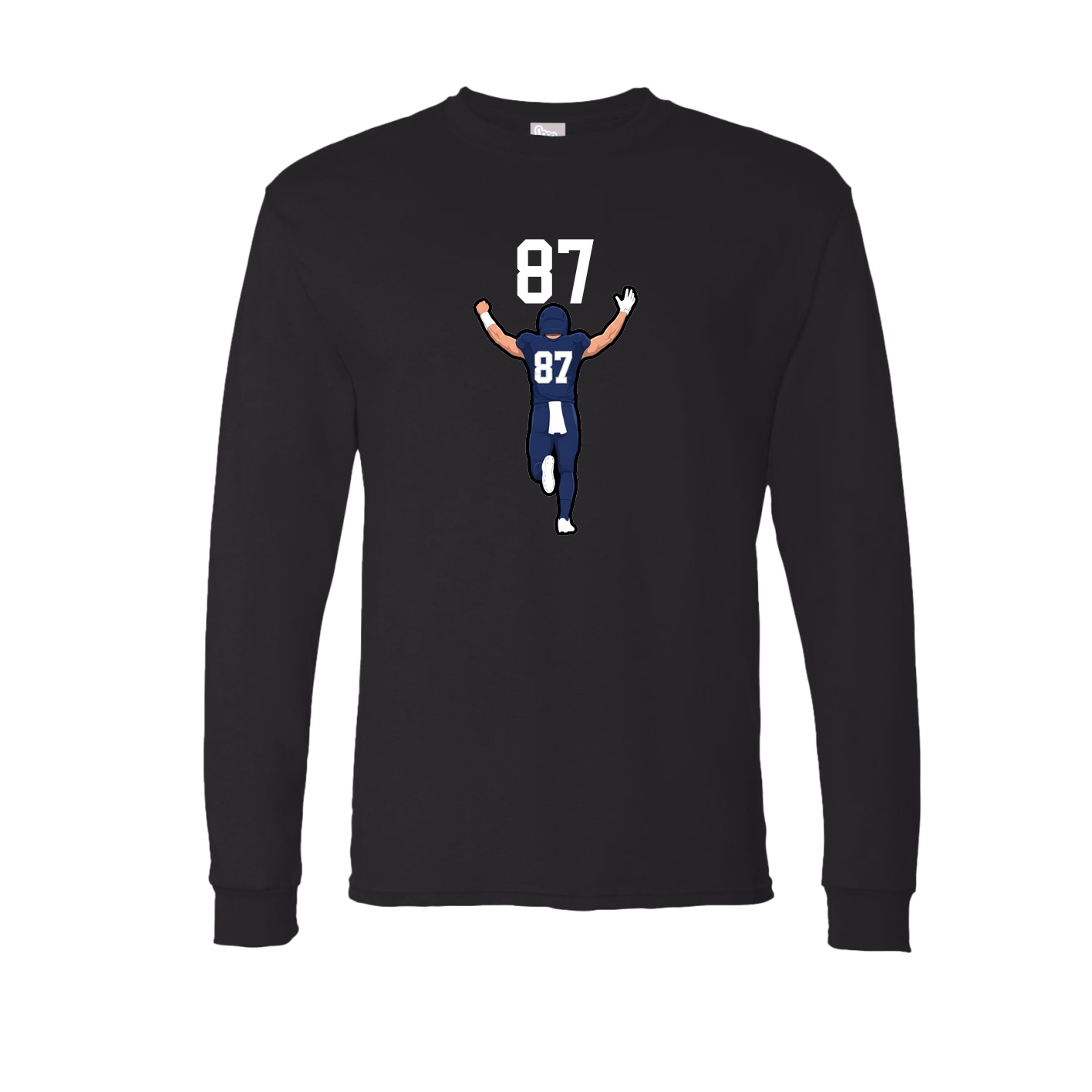 Long Sleeve Tee — Number Top in Black