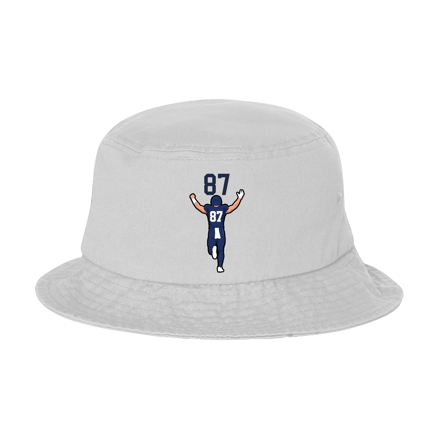 Bucket Cap — Number Top in White