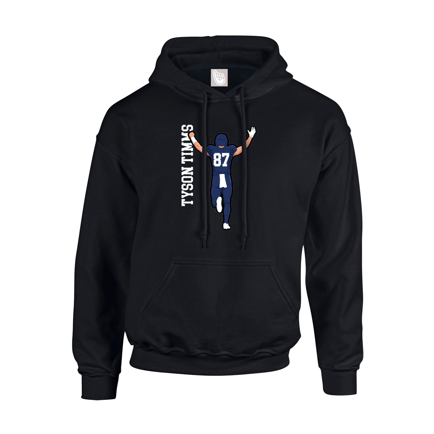 Hoodie — Name Vertical in Black