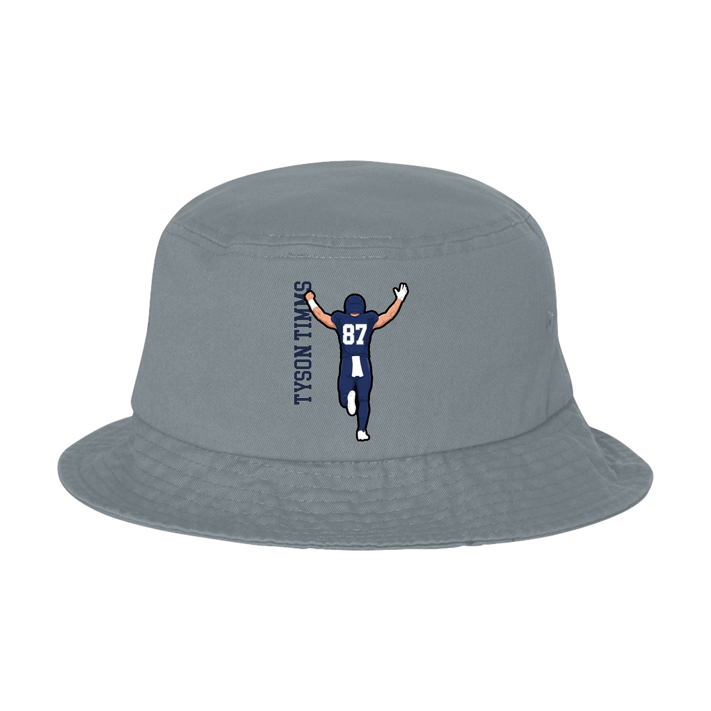 Bucket Cap — Name Vertical in Grey