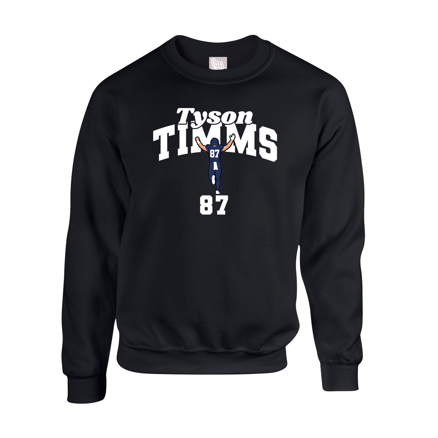 Fleece Crew — Signature Arch in Black