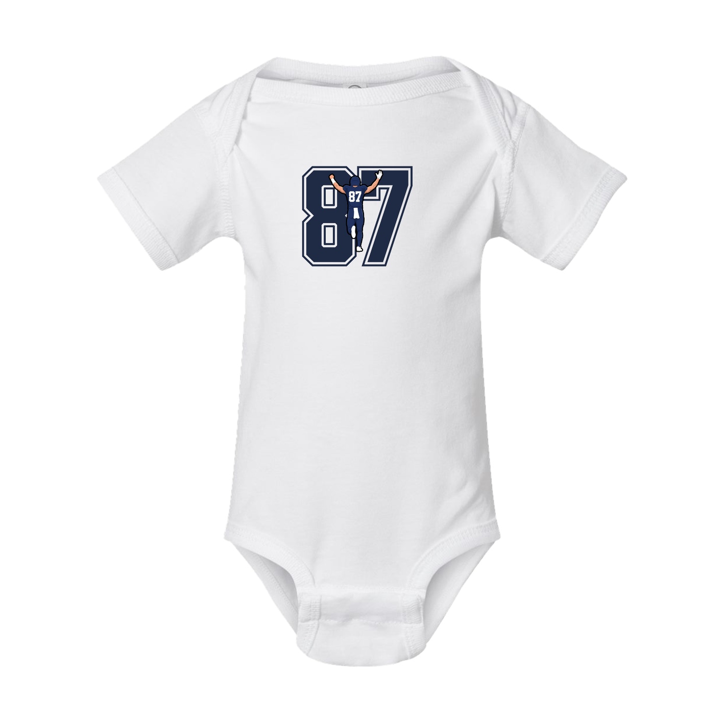Baby Onesie — Number in White