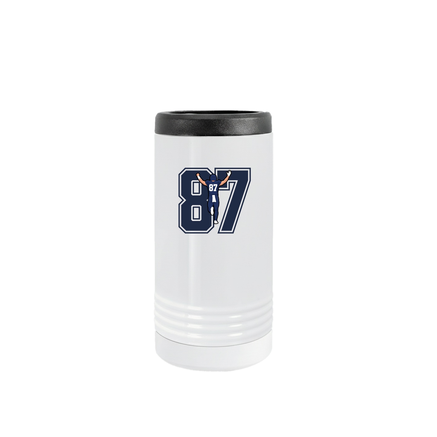 Slim Beverage Holder — Number in White