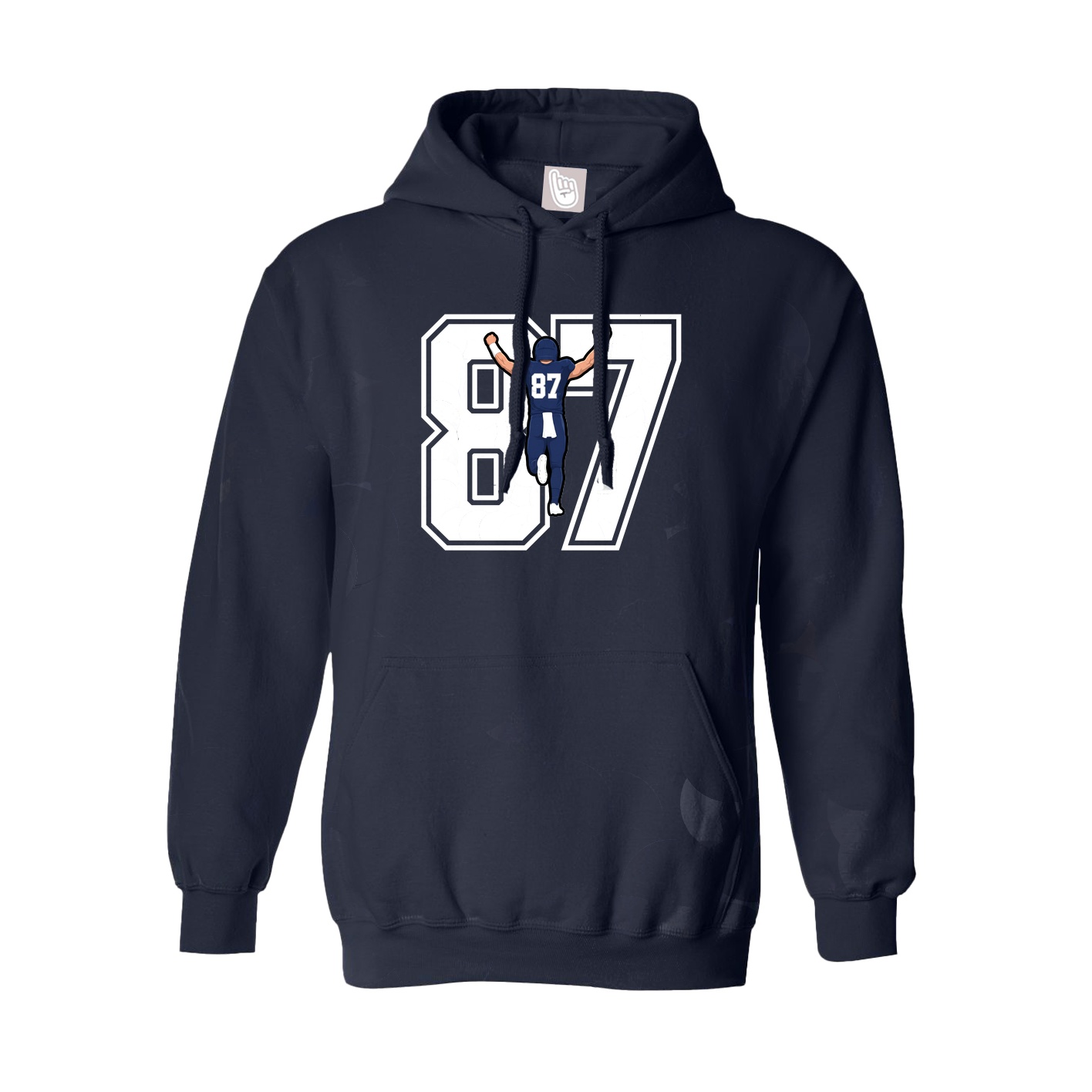 Hoodie — Number in Navy