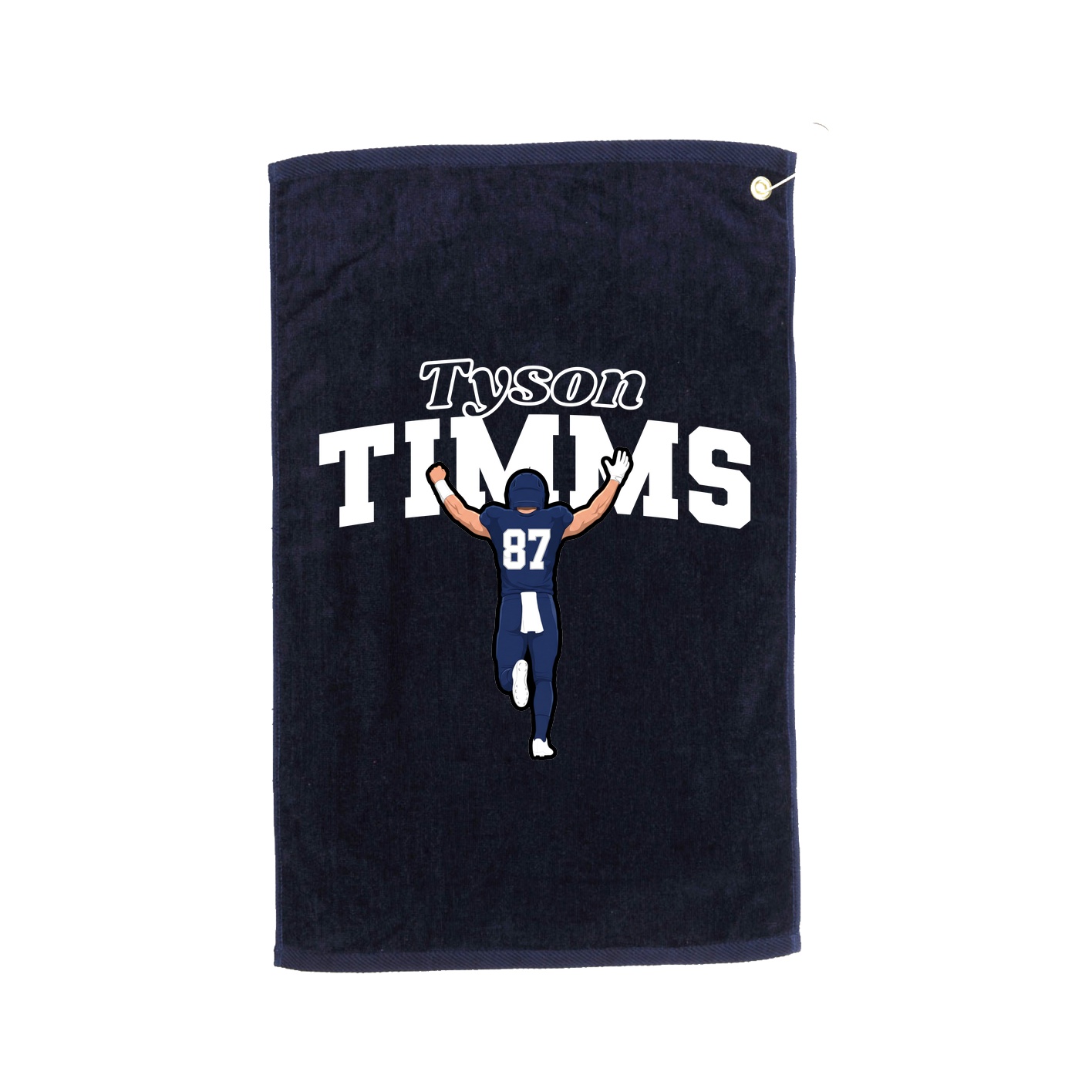 Golf Towel — Name Arch in Navy