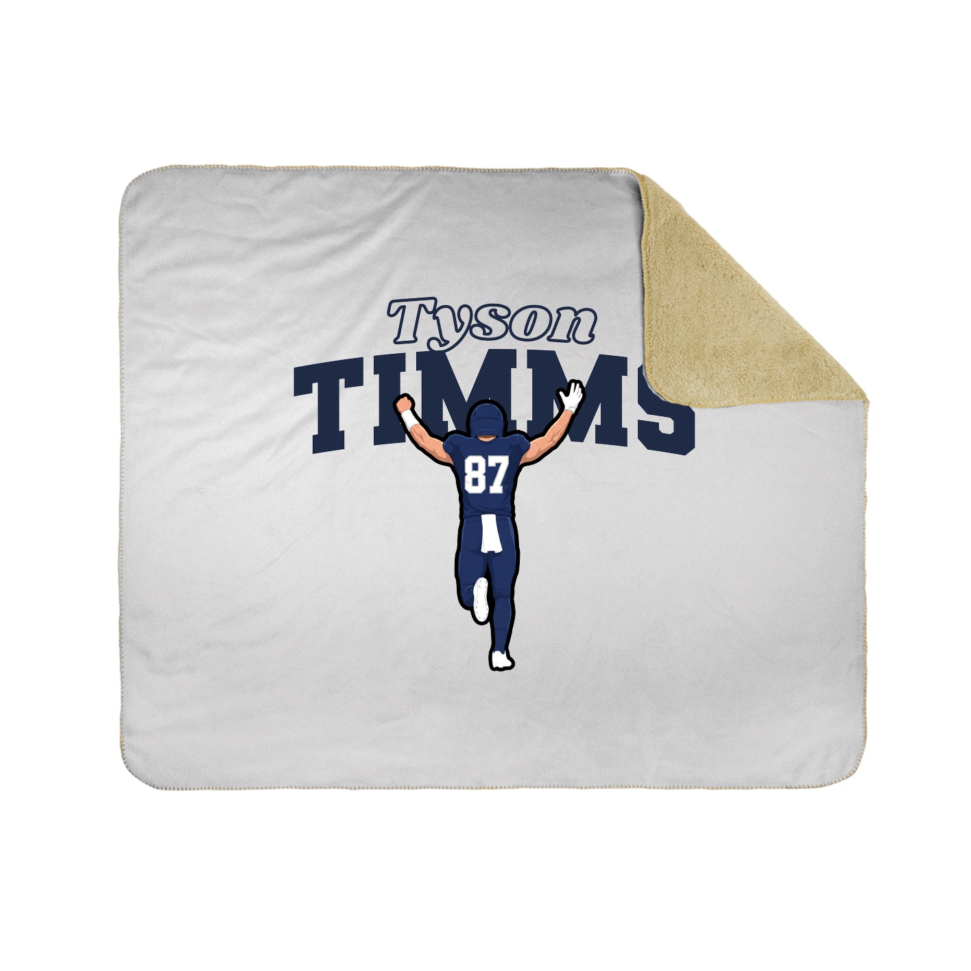 Throw Blanket — Name Arch in White