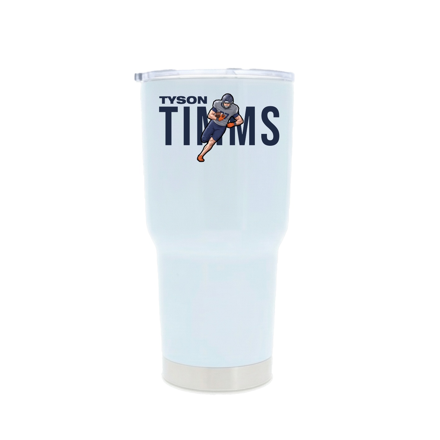 30oz Stainless Steel Tumbler — Player Name in White