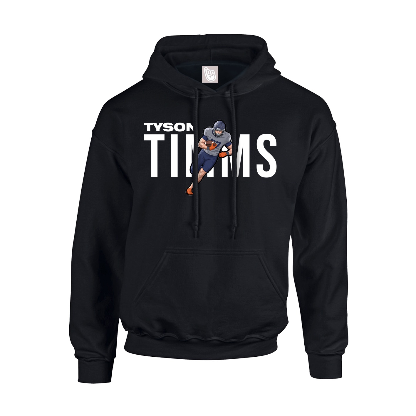 Youth Hoodie — Player Name in Black