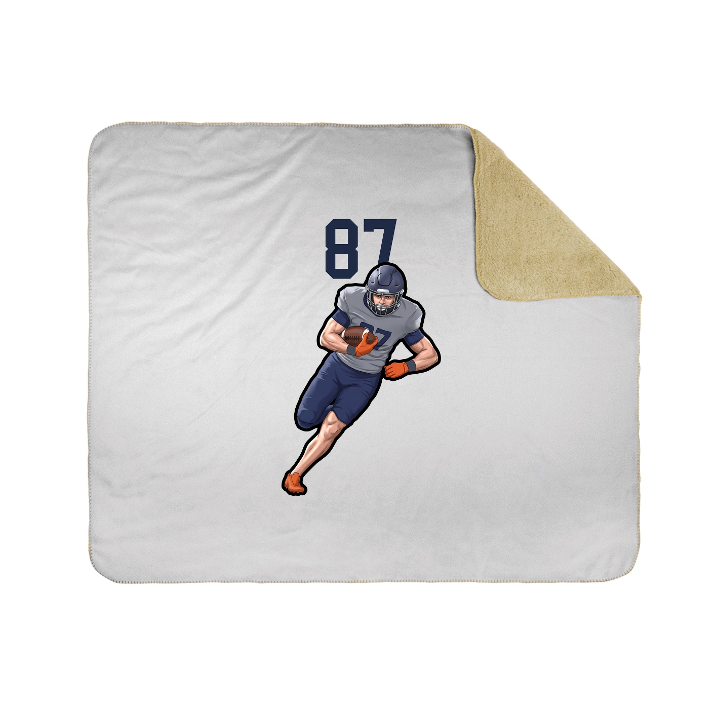 Throw Blanket — Number Top in White