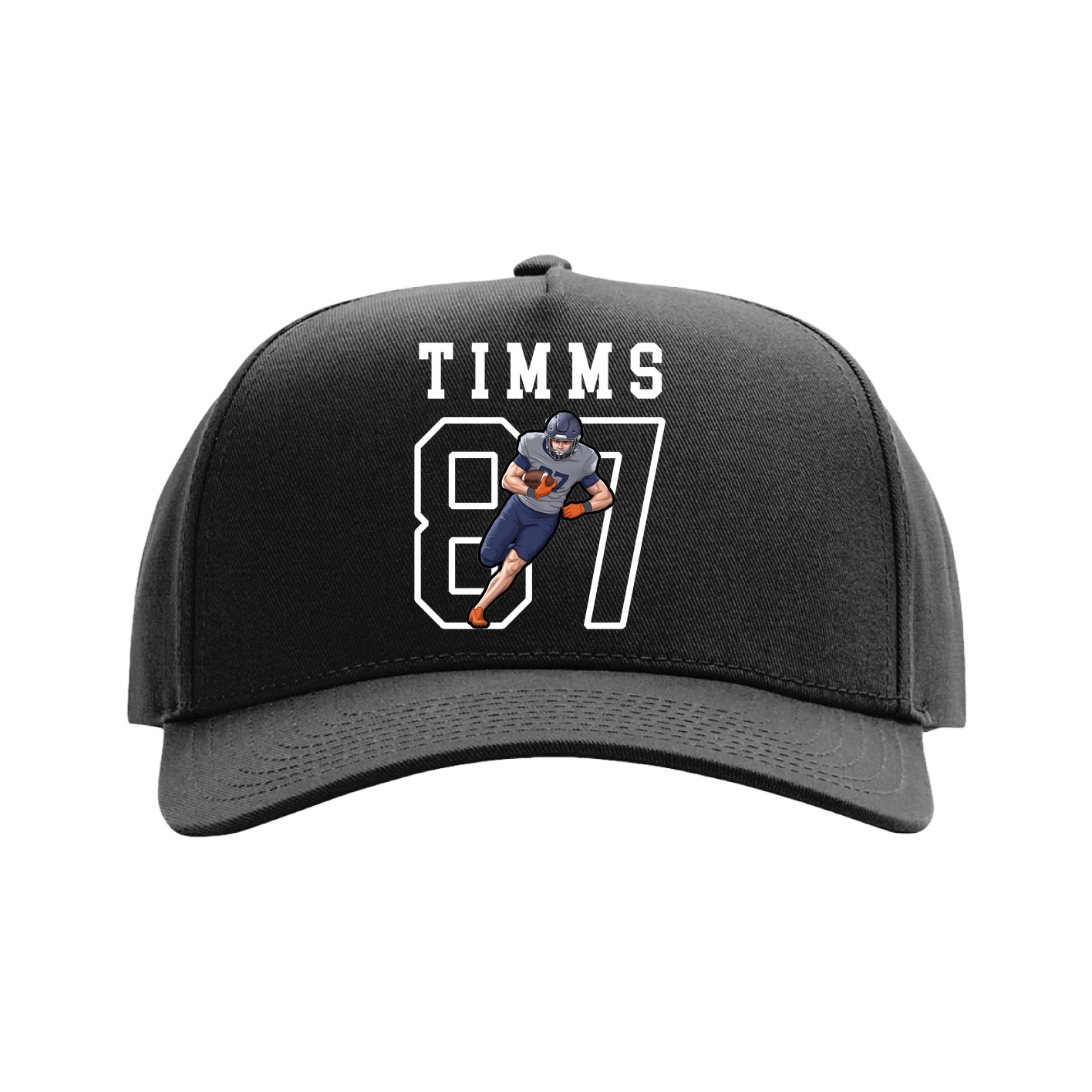 Full Fabric Five-Panel Champ Cap — Shirsey in Black