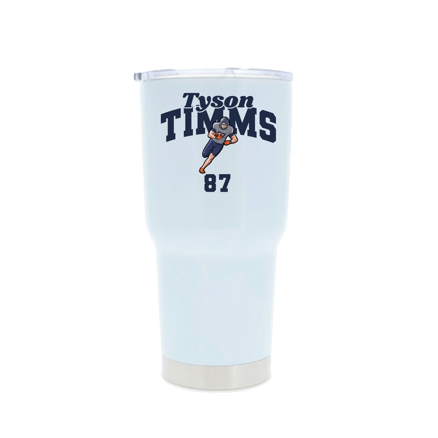 30oz Stainless Steel Tumbler — Signature Arch in White
