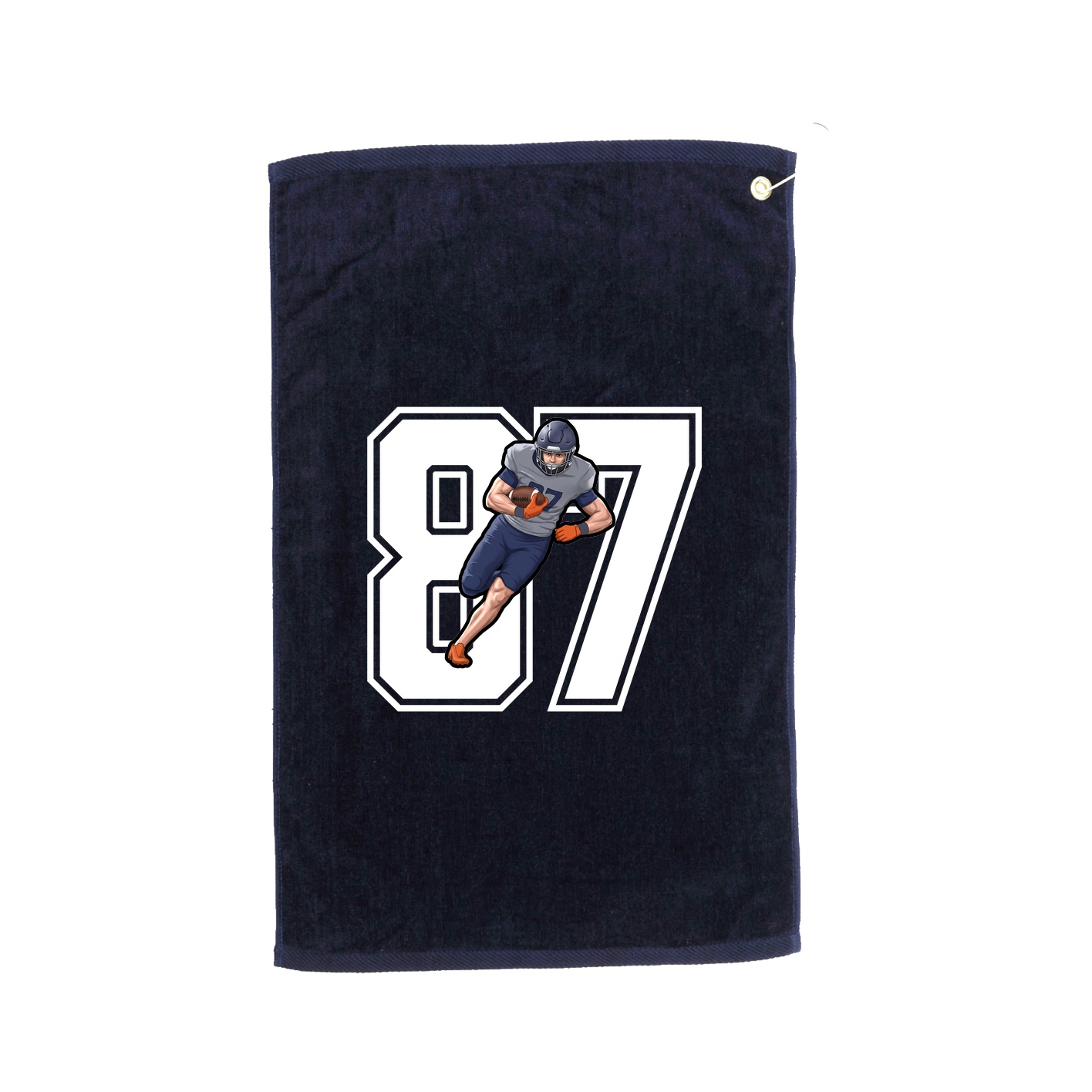 Golf Towel — Number in Navy