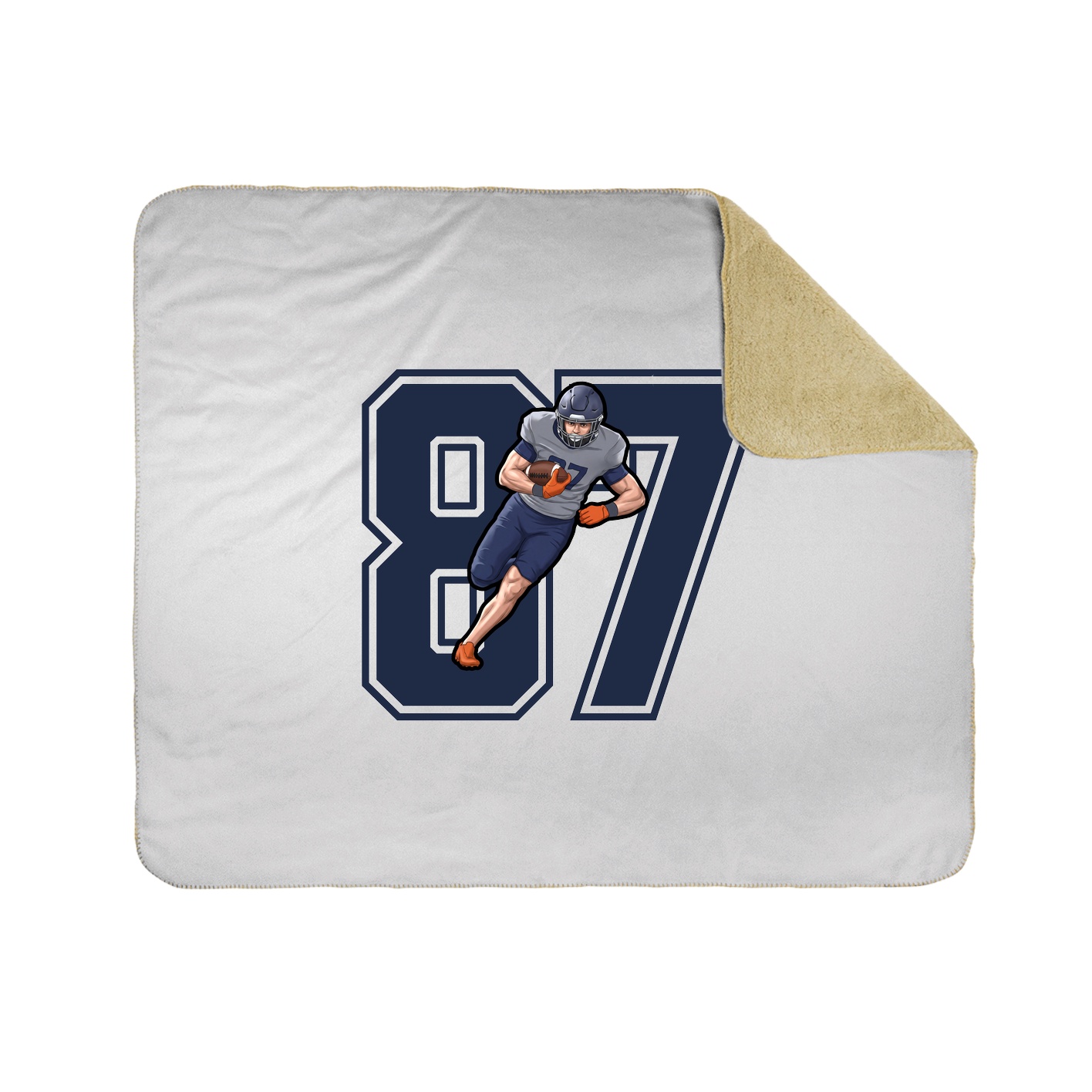 Throw Blanket — Number in White
