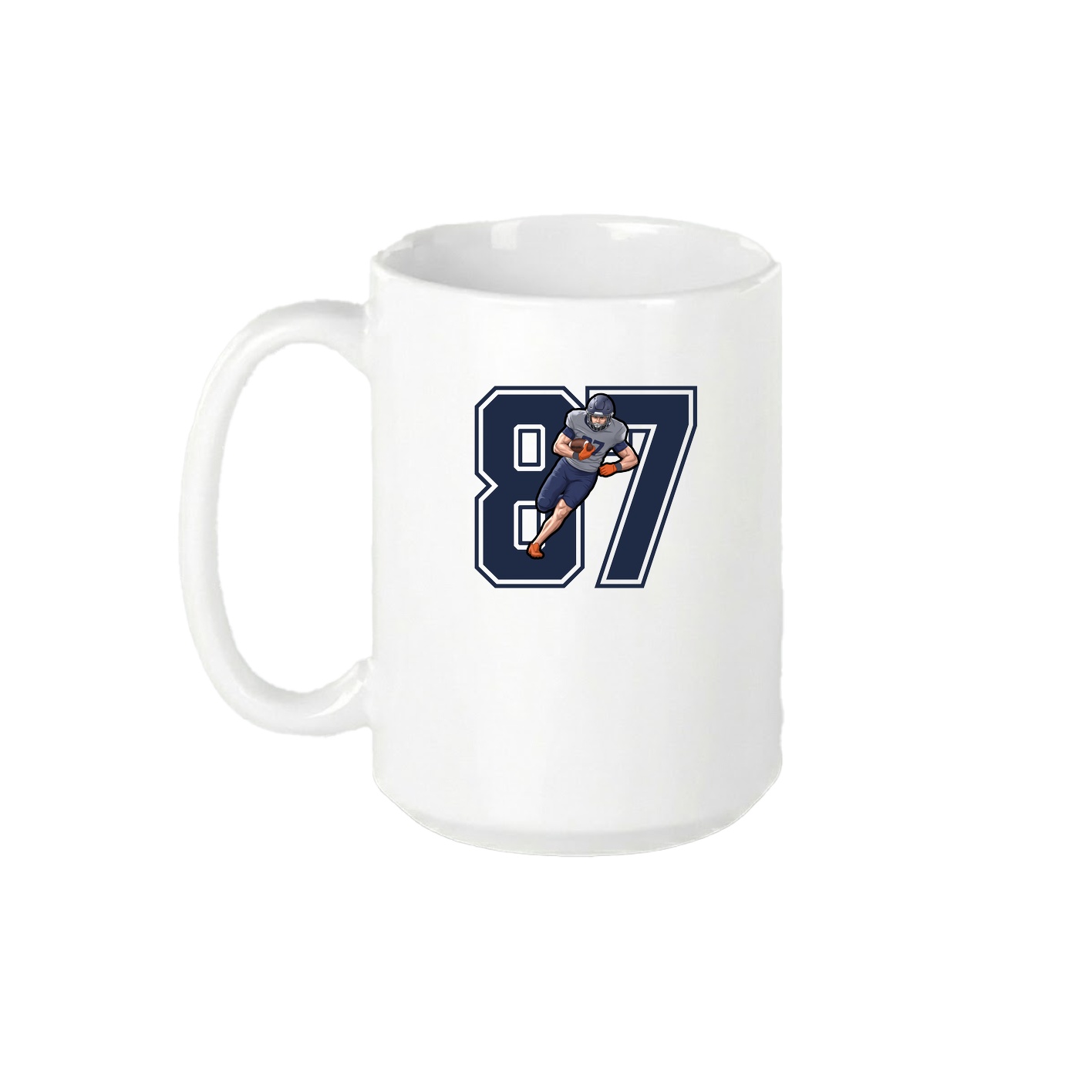15oz Coffee Mug — Number in White