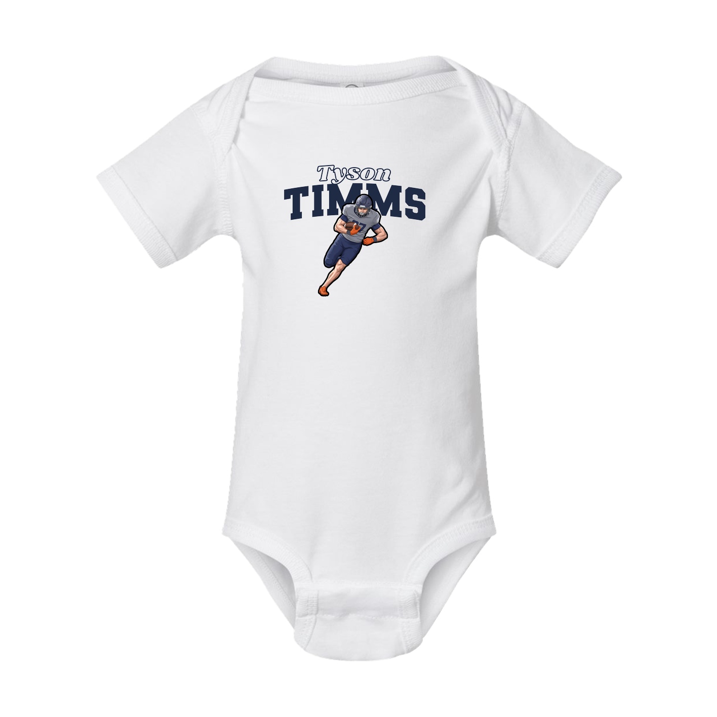 Baby Onesie — Name Arch in White