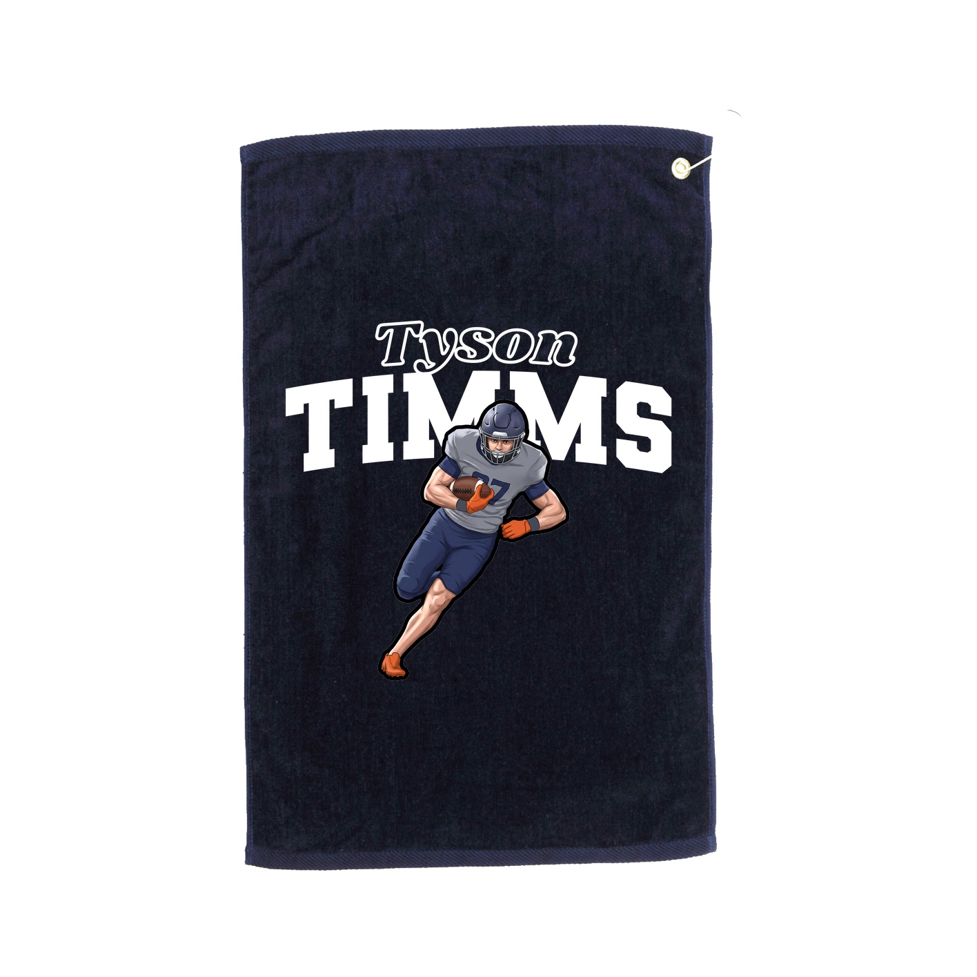 Golf Towel — Name Arch in Navy