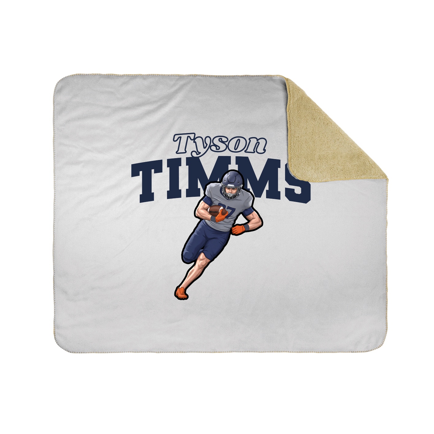 Throw Blanket — Name Arch in White
