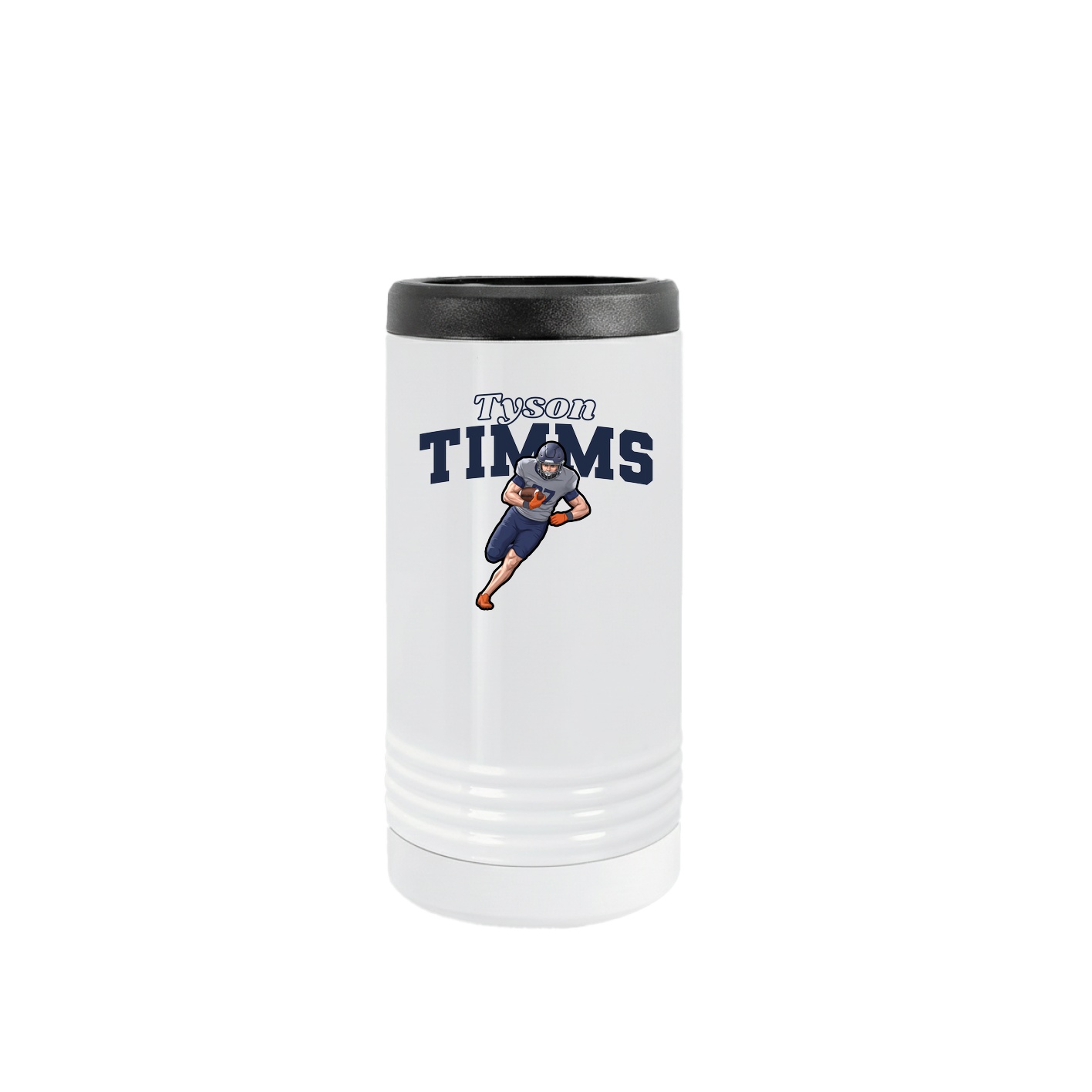 Slim Beverage Holder — Name Arch in White