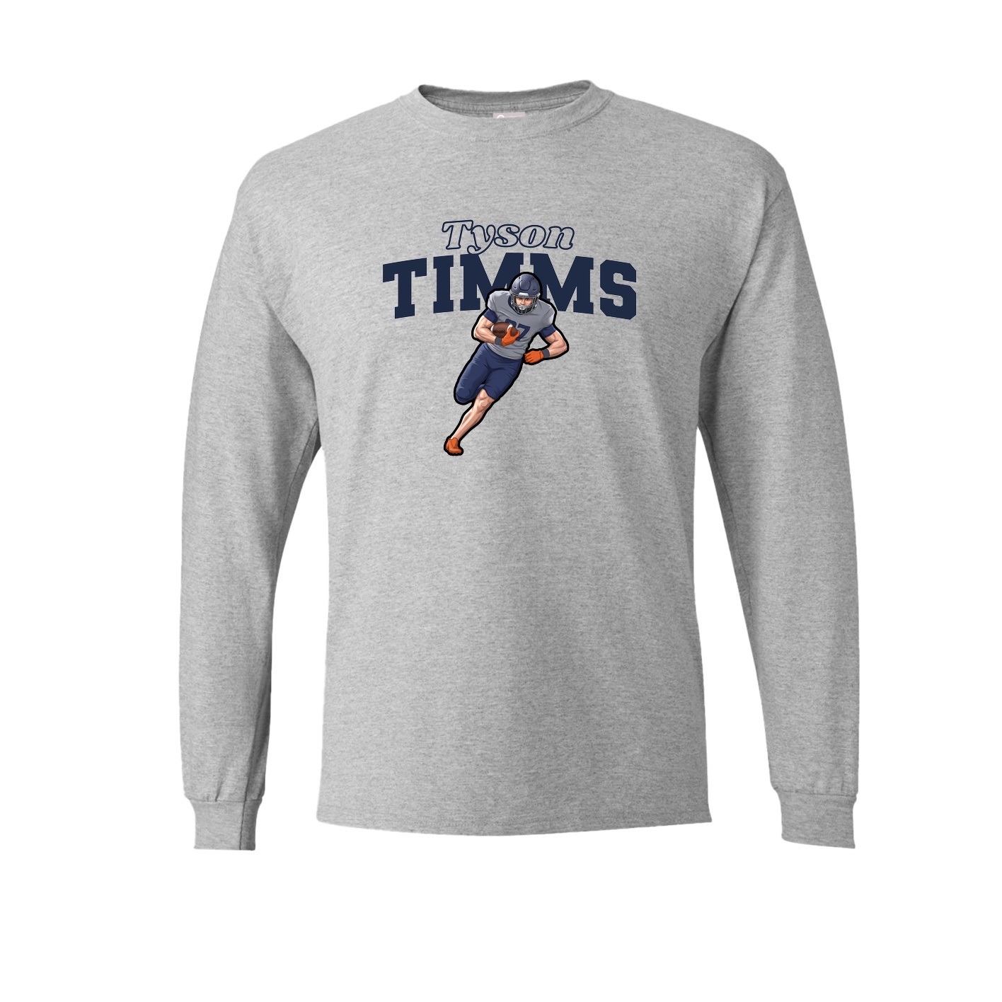 Long Sleeve Tee — Name Arch in Grey