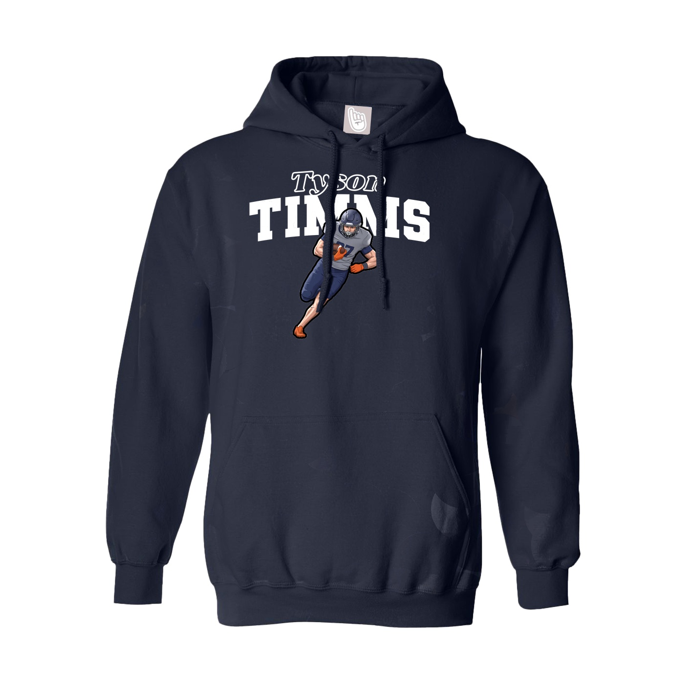 Youth Hoodie — Name Arch in Navy