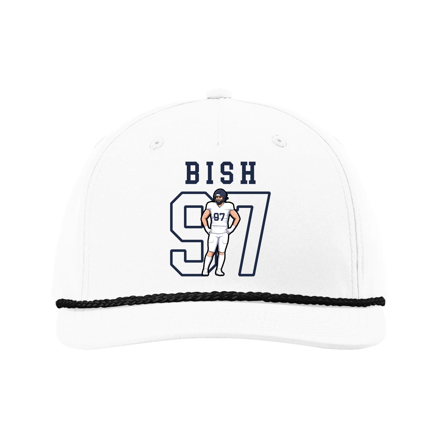 Five-Panel Classic Rope Cap — Shirsey in White