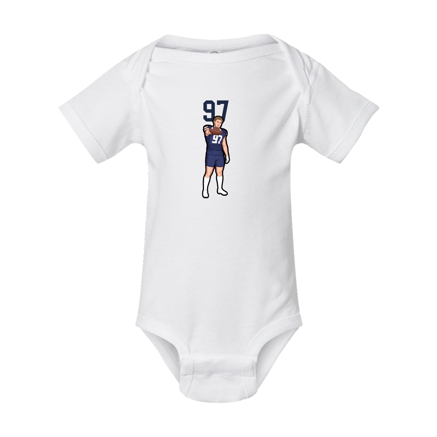 Baby Onesie — Number Top in White